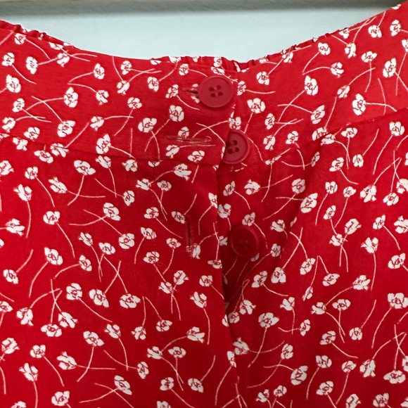 ASOS MONKI 2 piece crop top tank and high waisted button front skirt floral sz S - Picture 4 of 11